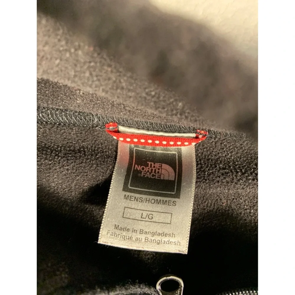 The North Face Sweater Mens L Black Quarter Zip Long Sleeve Embroidered